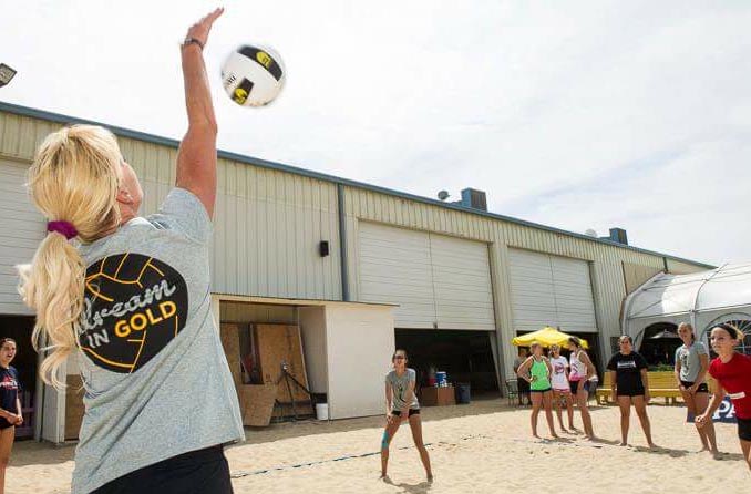 Kris Bredehoft at a Colorado Volleyball Clinic